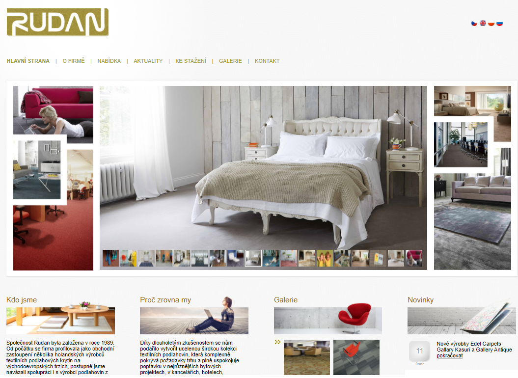 Rudan.cz - původní řešení home page