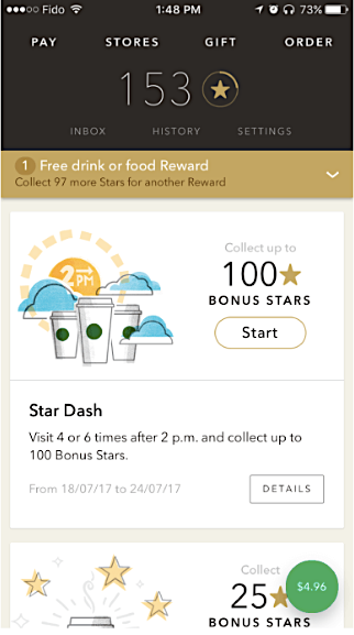 Personalizace obsahu v mobilní aplikaci Starbucks