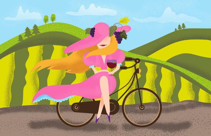 Titulní fotka pro článek 5 podzimních tipů, kam na dovolenou na kole po Evropě mezi vinicemi.