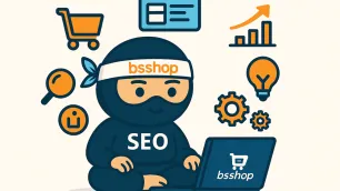 SEO ninja pracující s BSShopem