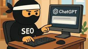 SEO ninja zadávající prompt do ChatGPT