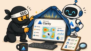 SEO ninja zkoumající heatmapu webu