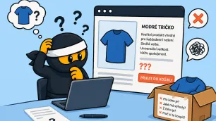 SEO ninja zmatený z produktového popisku na webu