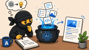 SEO ninja vymýšlející perfektní prompt