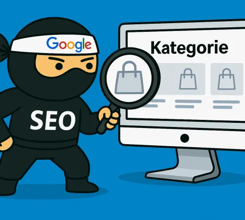 SEO ninja zkoumající kategorie produktů na e-shopu