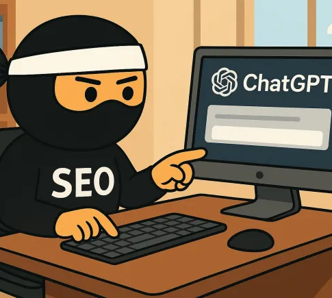 SEO ninja zadávající prompt do ChatGPT