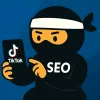 SEO ninja scrollující na Tik Toku