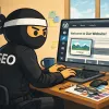 SEO ninja vytvářející web na platformě WordPress