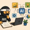 SEO ninja přemýšlející nad AI v SEO