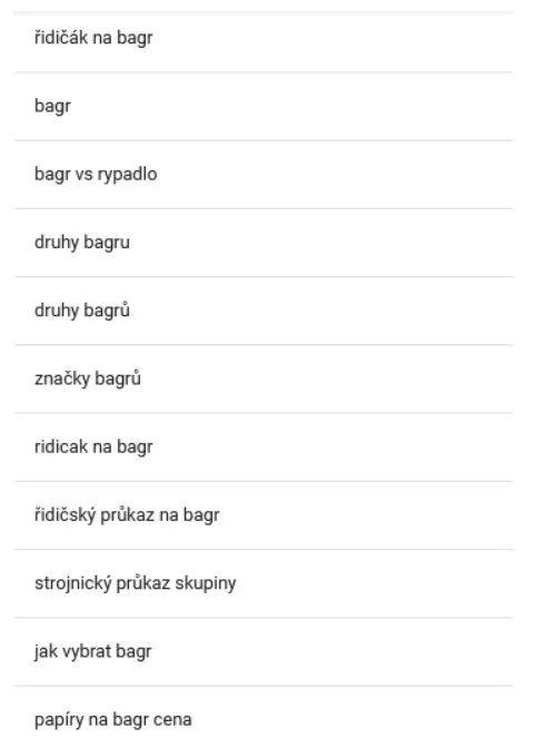 Veacom - Google našeptávač