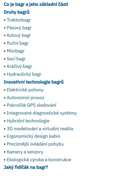 Veacom - kotevní navigace