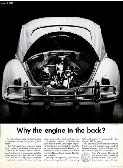Reklama na Volkswagen - Why the engine in the back?