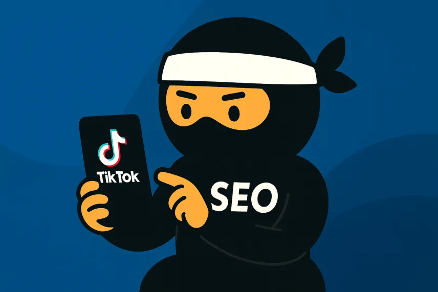 SEO ninja scrollující na Tik Toku