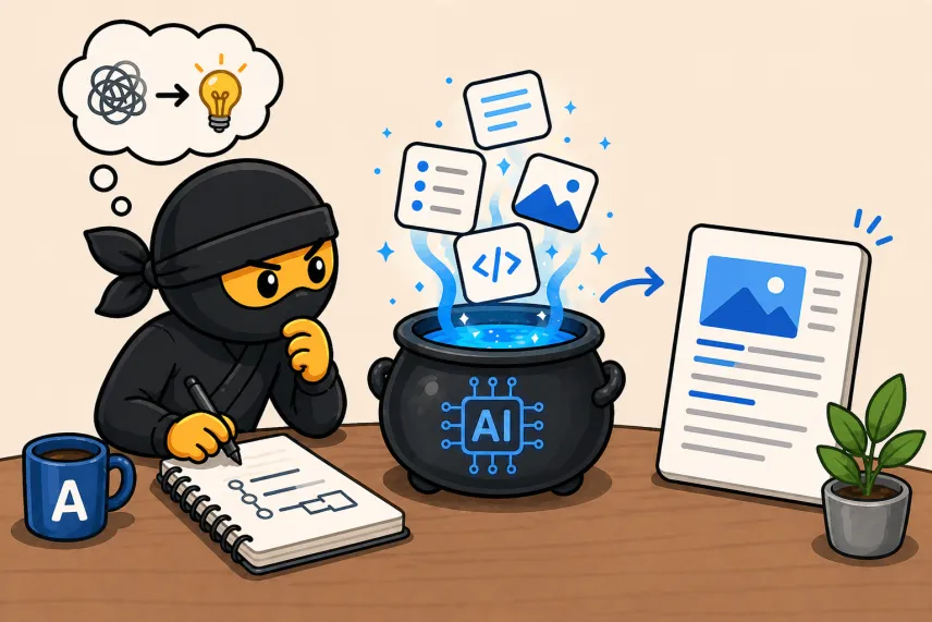 SEO ninja vymýšlející perfektní prompt