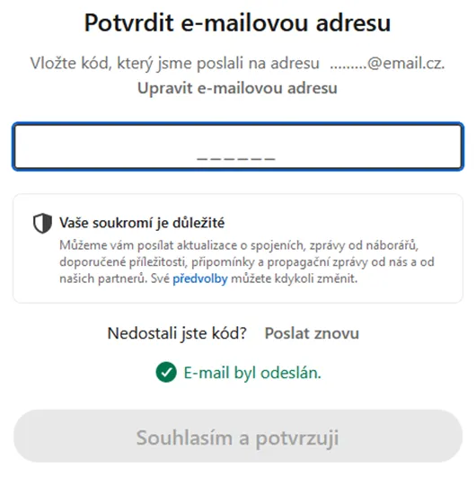 LinkedIn - založení profilu