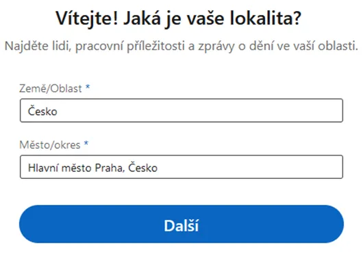 LinkedIn - založení profilu