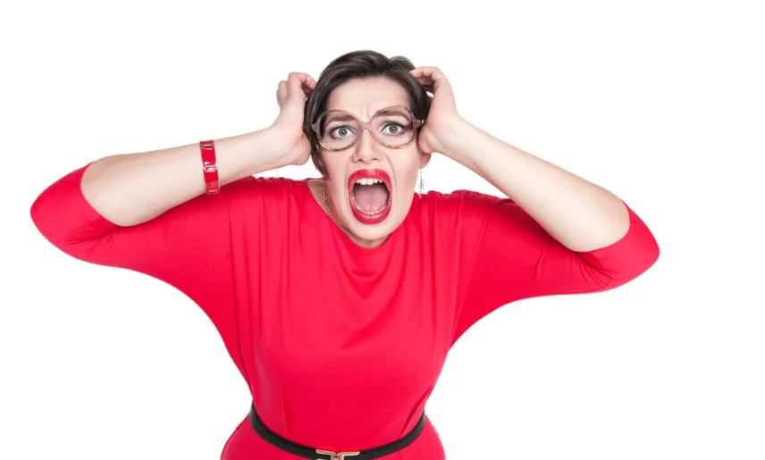 Woman going crazy