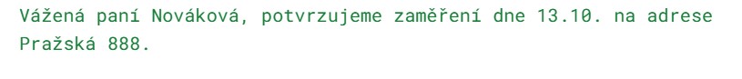 Ukázka personalizované notifikace 2